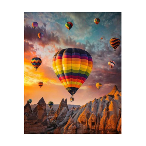Rubenis Boyama Seti Balon Resimli Sayılarla 30x40 Cm