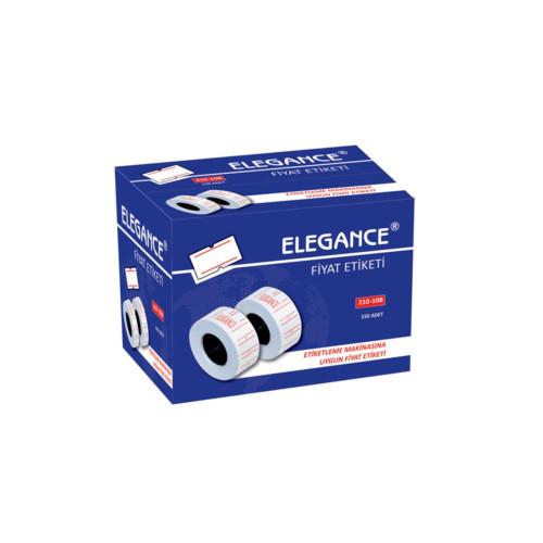 Rubenis Elegance Makine Fiyat Etiketi Beyaz 210-10/b 10 Lu (1 Paket 10 Adet)