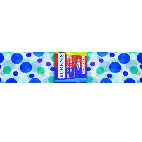 Rubenis Krapon Kağıdı 50 CM x 2 Metre 10 Lu (Karışık Model)