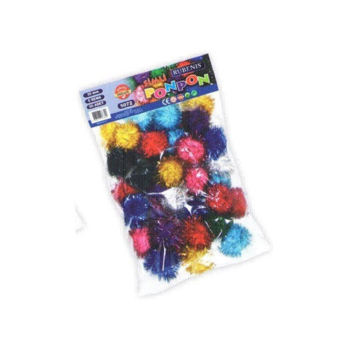 Rubenis Ponpon 30 MM 6 Renk Karşk 50 Li Metalik