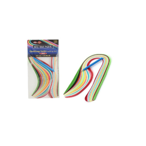 Rubenis Quilling Seti 54 Cm 16 Renk 160 Adet + Quilling Aleti