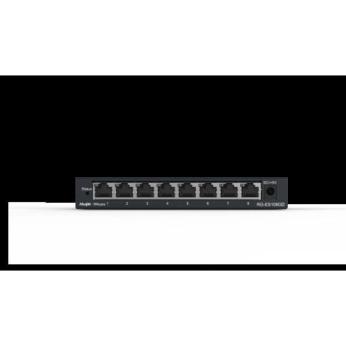Ruijie-Reyee 8 Port 10-100-1000 Mbps Gbit Switch Çelik Kasa Switch