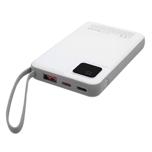S-link Beyaz 10000mAh PD20W + QC3.0 18W 15W Magsafe + Watch LCD Taşınblr Pil Powerbank