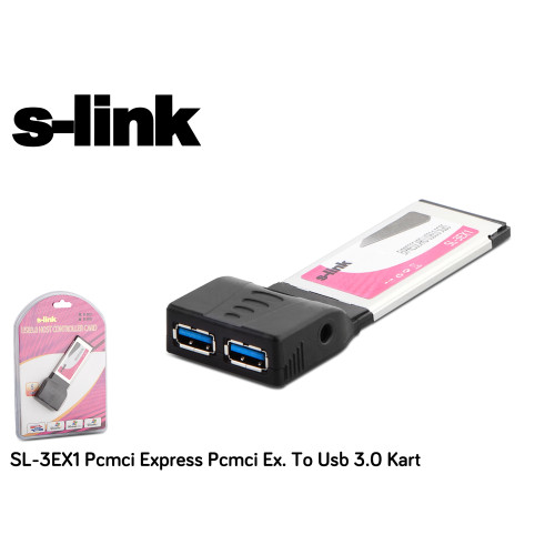 S-link SL-3EX1 2 Port Usb 3.0 Pcmcı Express Kart
