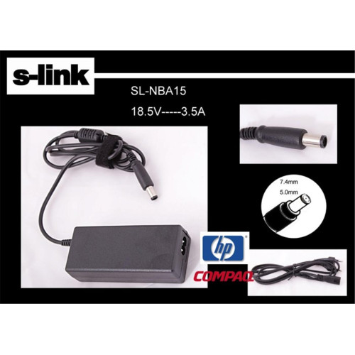 S-link 18.5V 3.5A 7.4-5.0 Notebook Adaptör