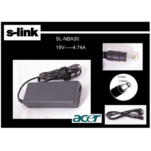 S-link 19V 4.74A 5.5-1.75 Notebook Adaptörü