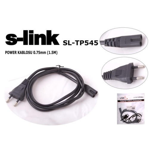 S-link SL-TP545 1.5mt 0.75mm Teyp Power Kablosu