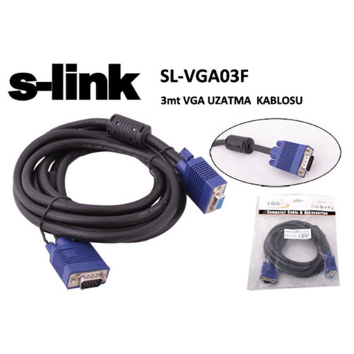 S-link 3 Metre e-d Ekran Kartı Vga Uzatma