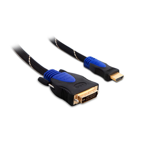S-link SLX-310 HDMI-DVI 24+1 M 1.5m Altın Uçlu 24K + Kor.Kılıf Kablo
