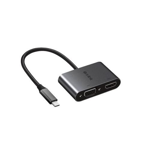 S-link Swapp 4K@30Hz TypeC to HDMI + VGA Adaptör