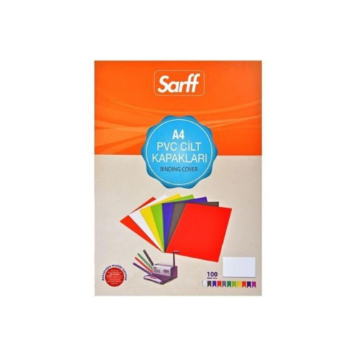 SARFF A-4 Cilt Kapağı 160 Micron Beyaz 100 Lü (1 Paket 100 Adet)