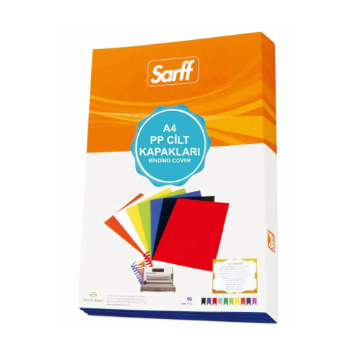 Sarff Cilt Kapağı Plastik Opak A4 450 Micron Buzlu Şeffaf (50 Li Paket)