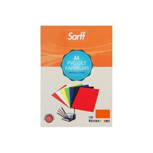 Sarff Cilt Kapağı Plastik Opak A4 450 Micron Kırmızı (50 Li Paket)