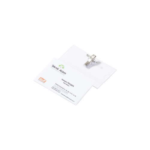 SARFF Kart Kabı Muhafaza Pvc Kokart Iğneli (50 Li Paket)
