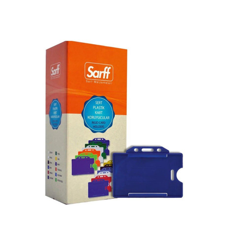 Sarff Kart Kabı Muhafaza Yatay Lacivert Yatay Kart Kabı (50 Li Paket)