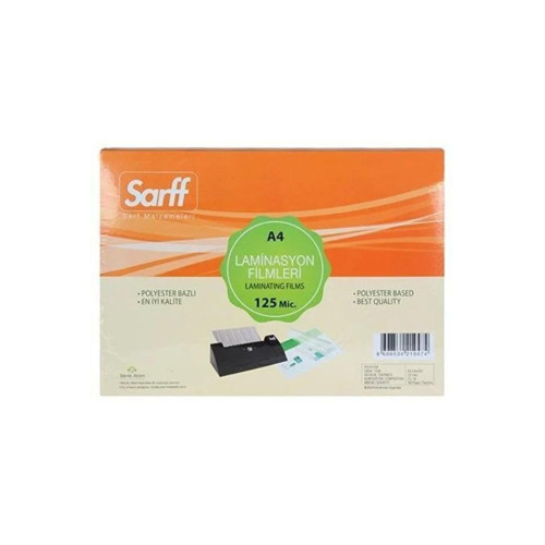 Sarff Laminasyon Filmi Sıcak A4 125 Micron Laminasyon Filmi (100 Lü Paket)