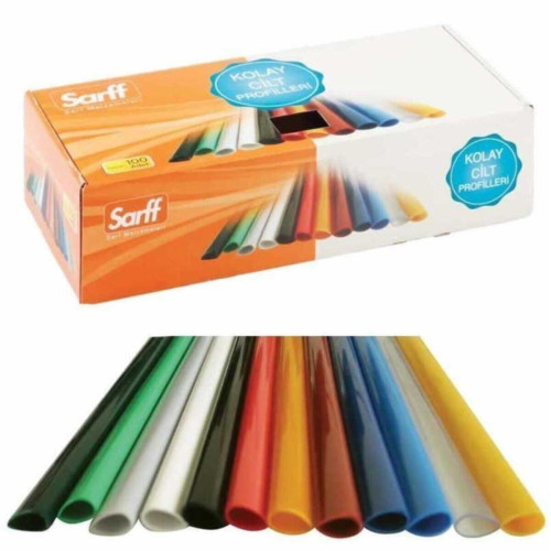 Sarff Profil Sırtlık Plastik Orta Oval 45 Yaprak 10 MM Kırmızı (100 Lü Paket)