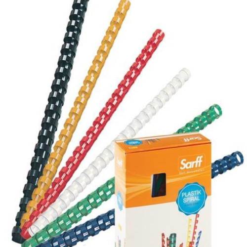 SARFF Plastik Spiral 6 Mm Beyaz 100 Lü (1 Paket 100 Adet)