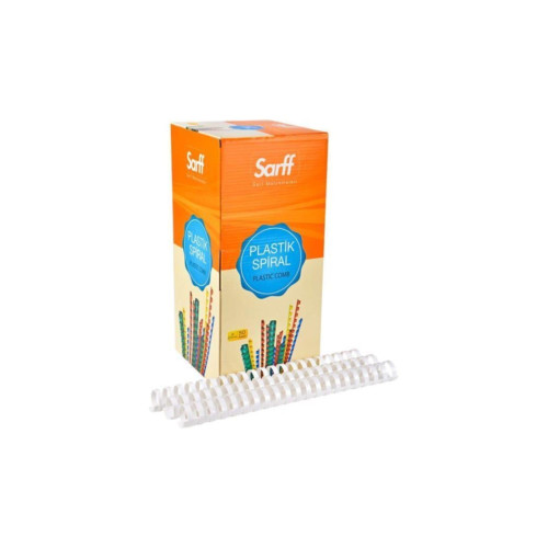 Sarff Spiral Plastik 500 Sayfa 51 MM Beyaz (50 Li Paket)