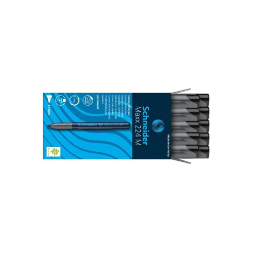 Schneider Asetat Kalemi Permanent M Seri 1.0 MM Siyah (10 Lu Paket)