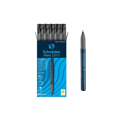 Schneider Asetat Kalemi Permanent S Seri 0.4 MM Siyah (10 Lu Paket)
