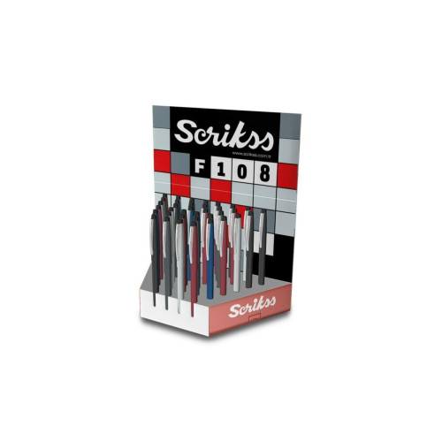 Scrikss F-108 Tükenmez Kalem Karışık Renklerde (36 Lı Paket)