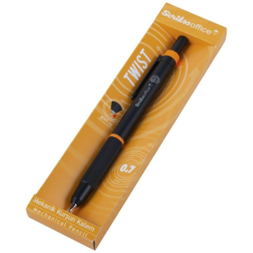 Scrikss Versatil Kalem Twist 0.7 mm Turuncu Uçlu Kalem
