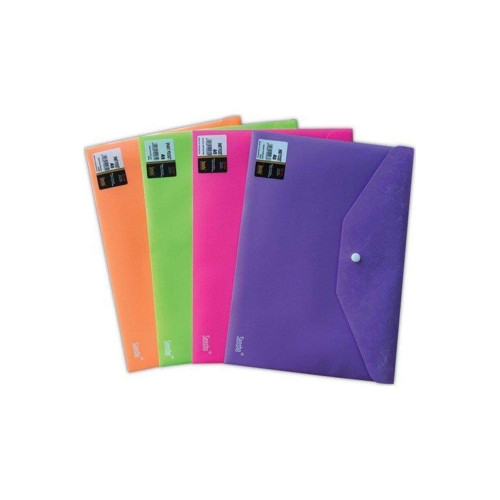 Sensho A4 Turuncu Çıtçıtlı Dosya Desenli (12 Li Paket)