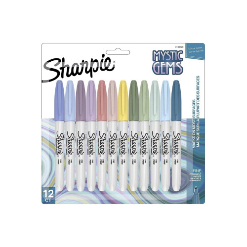 Sharpie Fine Permanent Markör Mystic Gems 12 Renk Blister