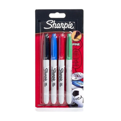 Sharpie Markör Permanent Fine 4 Renk Fineliner Markör Kalem Seti