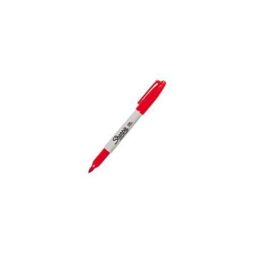 Sharpie Markör Permanent Fine Yuvarlak Uçlu Kırmızı (12 Li Kutu)