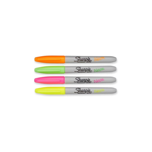 Sharpie Permanent Fine Markör Kalem Neon 4'lü