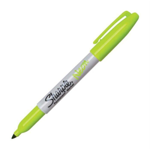 Sharpie Markör Permanent Neon Fosforlu Yeşil (12 Li Paket)