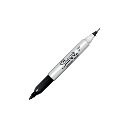 Sharpie Twin Çift Uçlu Permanent Markör Siyah (1 Kutu 12 Adet)
