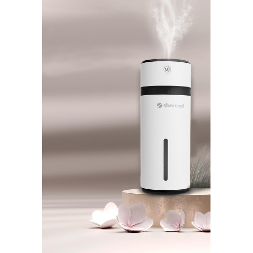 Silver Crest Antibacterial Humidifier Akıllı Hava Nemlendirici 4 - 8 Saat Çalışma 2W - 200 mL Su kapasitesi Beyaz Siyah