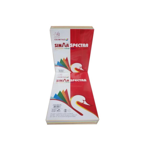 Sınar Renkli Fotokopi Kağıdı A4 80 GR 20 Renk Karışık Renkler (500 Lü Paket)