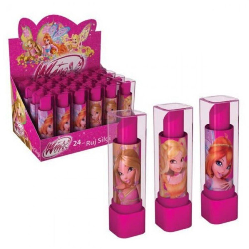 Yaygan Sms Winx Ruj Şekilli Silgi (24 Lü Paket)