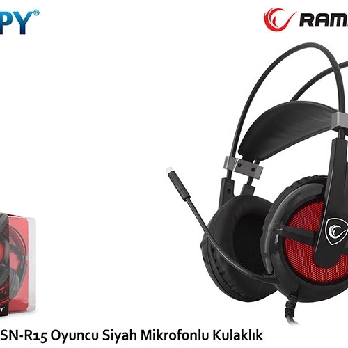 Snopy Rampage SN-R15 Oyuncu Siyah Mikrofonlu Kulaklık