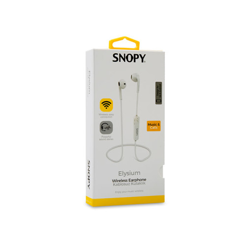 Snopy SN-BT160 Elysium Mobil Telefon Uyumlu Bluetooth Kulak içi Beyaz Kulaklık