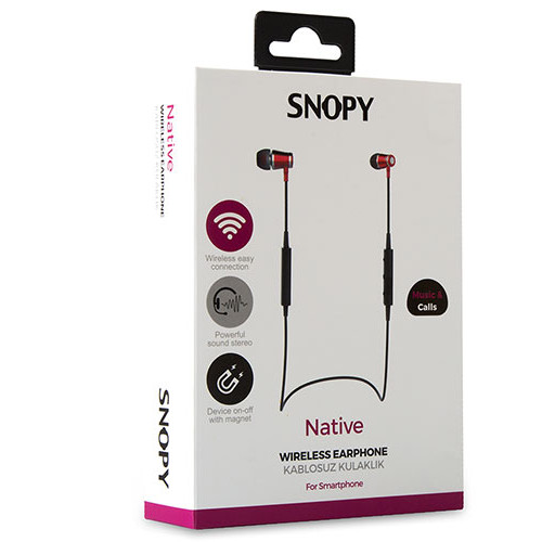 Snopy SN-BT175 Mobil Telefon Uyumlu Manyetik Kontrollü Bluetooth Kulaklık