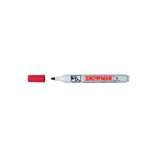 Snowman Markör Permanent Yuvarlak Uçlu Kırmızı CG-12