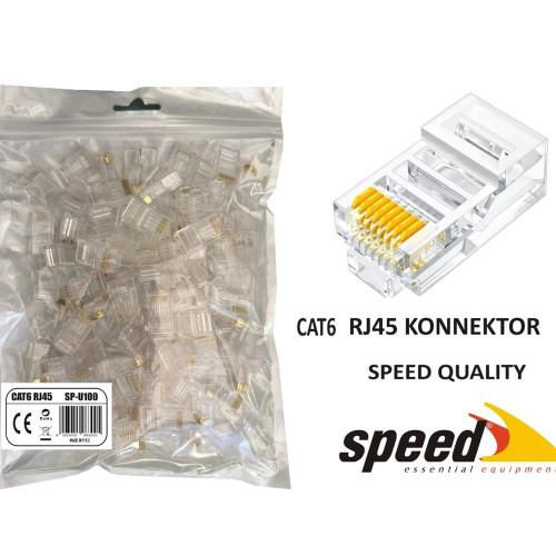 Speed CAT6 100 Adet Rj45 Konnektör