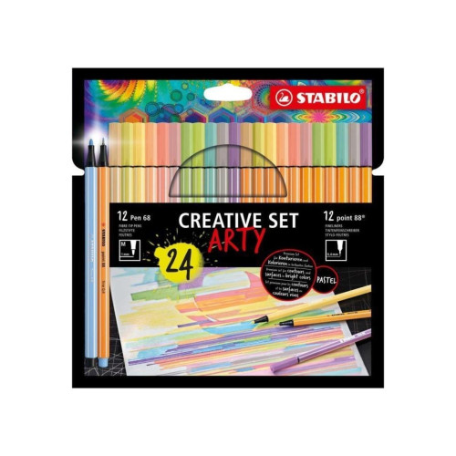 STABILO Arty Kreatif Set 24 Lü Set Pen + Point 24 Lü Set