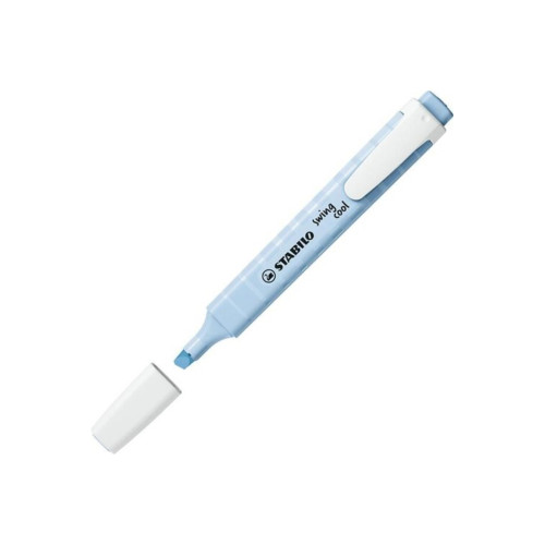 Stabilo Fosforlu Kalem Swing Cool 1-4 Mm Kesik Uç Pastel Esintili Mavi İşaret Kalemi (10 Lu Paket)