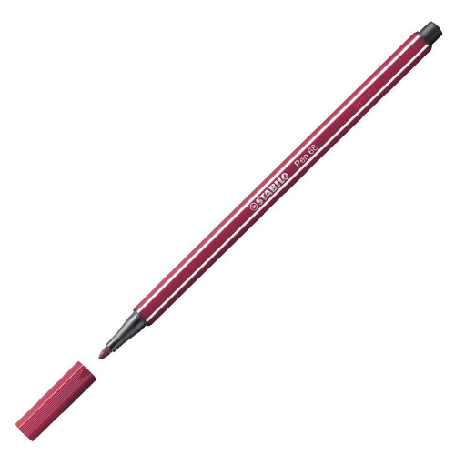 Stabilo Keçe Uçlu Boya Kalemi 1 MM Vişne Çürüğü Keçeli Kalem (10 Lu Paket)
