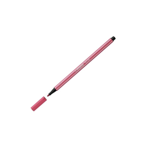 Stabilo Keçe Uçlu Boya Kalemi 1 Mm Çilek Kırmızısı Keçeli Boya Kalemi (10 Lu Paket)