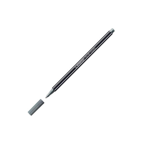 Stabilo Keçe Uçlu Boya Kalemi Metalik Gümüş (10 Lu Paket)