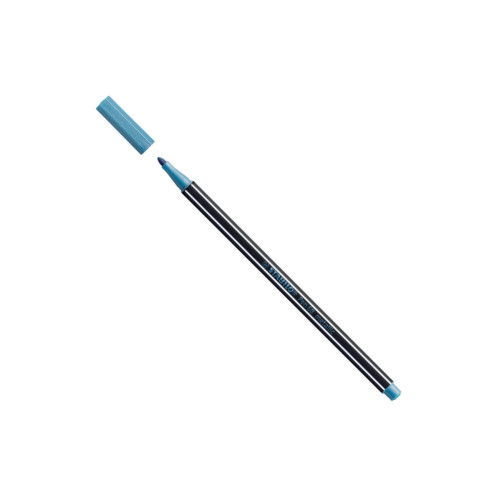 Stabilo Keçe Uçlu Boya Kalemi 1 Mm Metalik Mavi (10 Lu Paket)