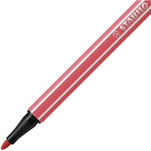 Stabilo Keçe Uçlu Boya Kalemi 1 Mm Pas Kırmızısı Keçeli Kalem (10 Lu Paket)