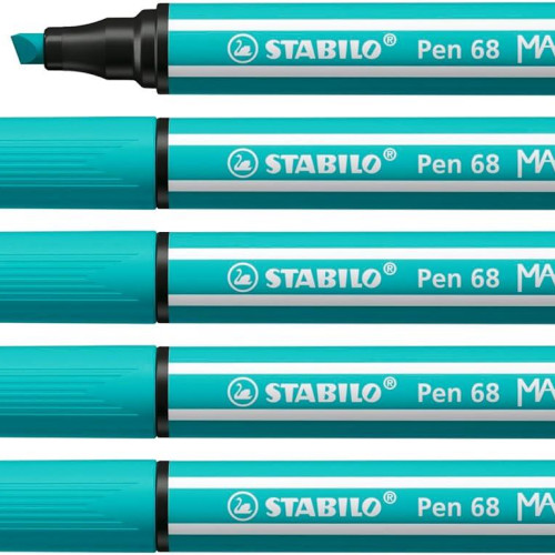 Stabilo Keçe Uçlu Kalem 68 Max Buz Yeşili Keçe Uçlu İşaretleme Kalemi (5 Li Paket)